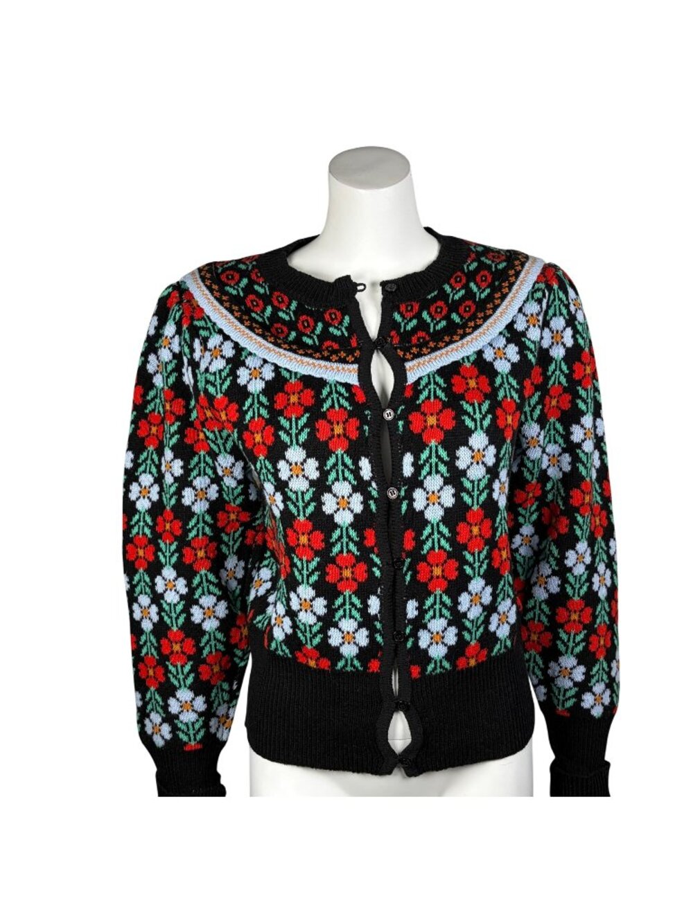 Modcloth Timeless Tapestry Jacquard Cardigan Sweater Size S